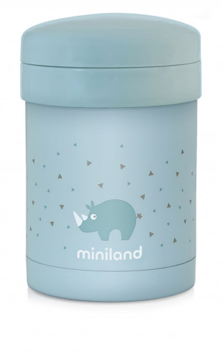 Miniland termos za hranu sa dve posude plavi,700ml