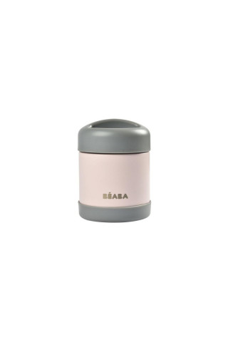 Beaba inox termo posuda 300ml,dark mist/light pink 