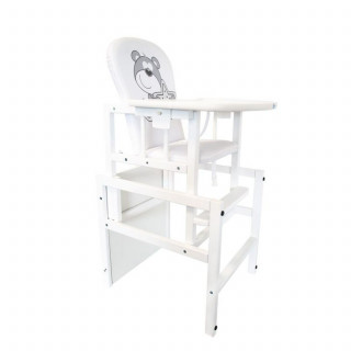 Drewex drvena hranilica Bear and Star, White