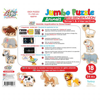 Jumbo puzzle 18el. - životnije
