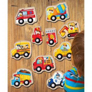 Jumbo puzzle 18el. - vozila