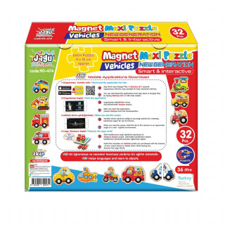 Magnetne puzzle puzzle 32el. - vozila