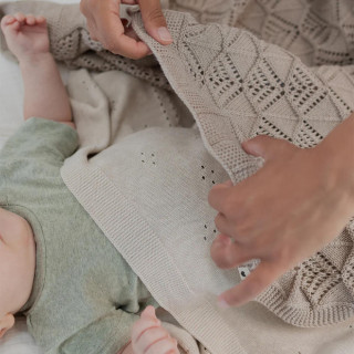 Bibs pleteno ćebe Wavy, Vanilla