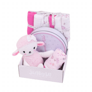 Jungle bebi set prvi otisak, roze