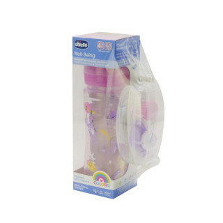 Chicco set WB flašica 330ml+Light laža,roze