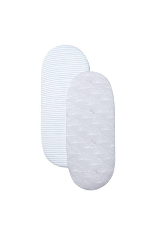 Shnuggle čaršav za Dreami Moses kolevku 2kom, Grey 