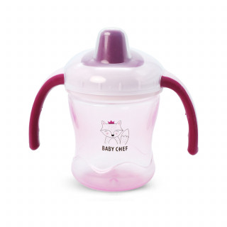 Baby Chef no-spill flašica 210ml, 6m+, roze 