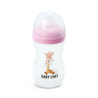 Baby Chef flašica plastična 240ml, roze 