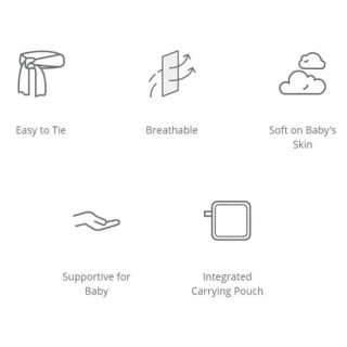 Ergobaby marama Aura Sustainable, Grey Stripes 