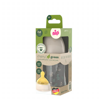 Nip Green PP flašica bež 260ml 0m+, M protok 