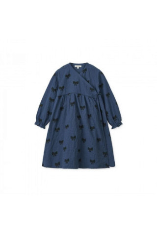 Liewood Cleo haljina,Bow / Indigo blue 
