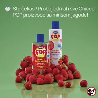 Chicco POP jagoda kupka za telo 300ml 