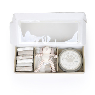 Jungle bebi set prvi otisak, sivi pas 