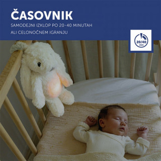 Zazu noćna lampa plišani zeka Ro, White 