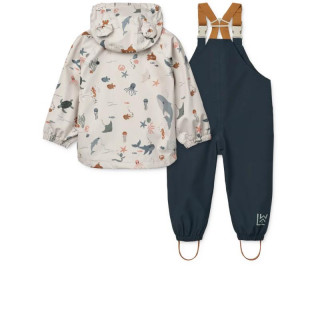 Liewood set garderobe za kišu Manu,Sea C/Sandy