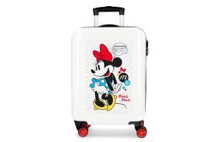 ABS Kofer 55cm sa 4 dupla točkića minnie beli