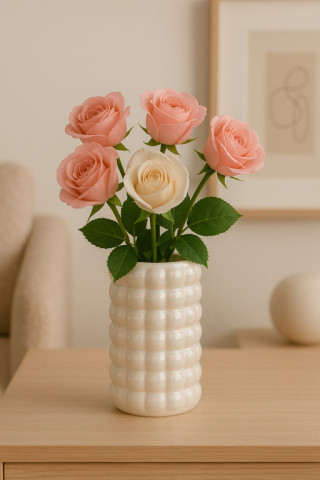 Cute&Cool HOME dekorativna vaza sjajna bela 