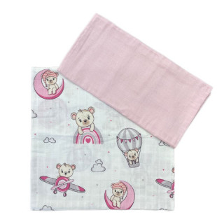 Deksi muslin pelene 2/1, roze 