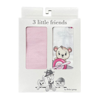 Deksi muslin pelene 2/1, roze 