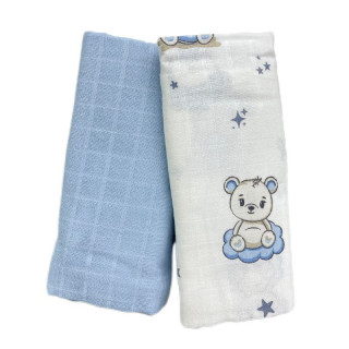 Deksi muslin pelene 2/1, plava 