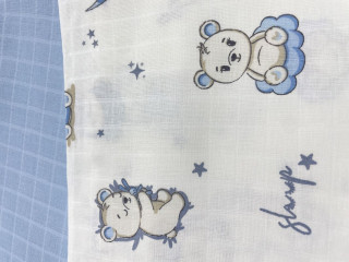 Deksi muslin pelene 2/1, plava 