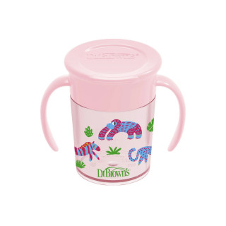 Dr.Browns no spill šolja 360 stepeni 200ml roze
