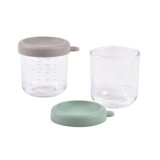 Beaba set od 2x250 ml staklene posude,S green/Gaze 