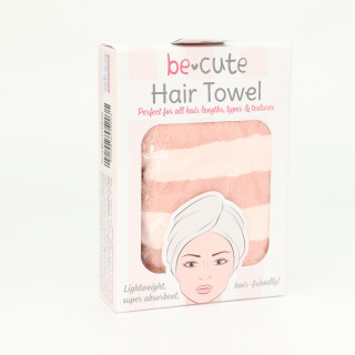 Be Cute Peškir za sušenje kose, bež/roze 