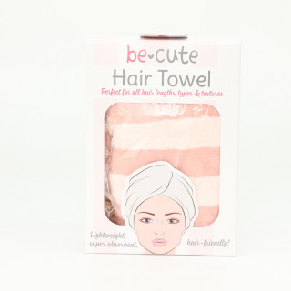 Be Cute Peškir za sušenje kose, bež/roze 
