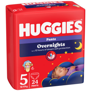 Huggies pelene pants overnights 5 12-17kg,24kom
