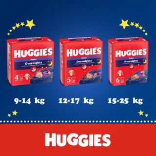 Huggies pelene pants overnights 5 12-17kg,24kom