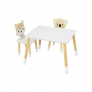 Cute&Cool HOME drveni sto i stolica lija i koala
