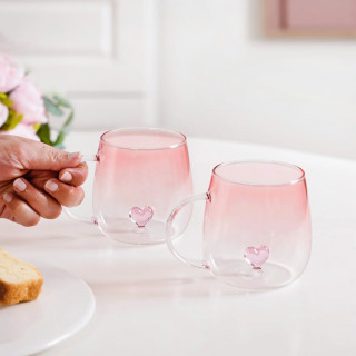 Cute&Cool HOME Staklena čaša srce 