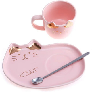 Cute&Cool HOME Set šolja i tacna, mačka 