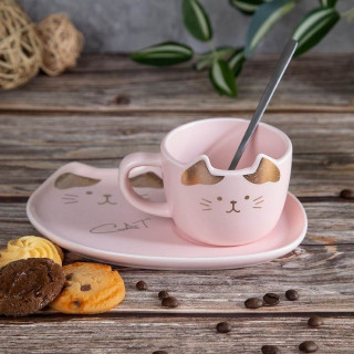 Cute&Cool HOME Set šolja i tacna, mačka 