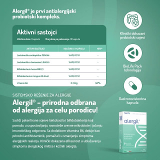 Nordx alergil antialerg. probiot. kompleks 15 kaps 