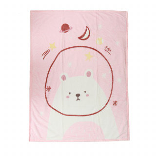 Lillo&Pippo ćebe meda 110x140cm, roze 