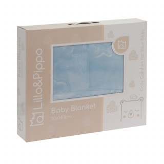 Lillo&Pippo ćebe za bebe nebo 110x140cm, plava 