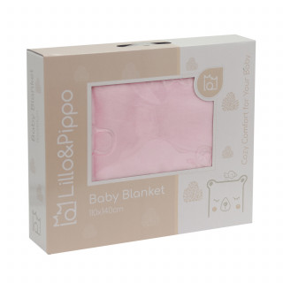 Lillo&Pippo ćebe za bebe nebo 110x140cm, roze 