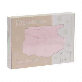 Lillo&Pippo ćebe 80x110cm, roze 