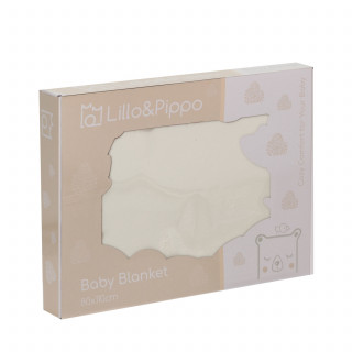 Lillo&Pippo ćebe 80x110cm, krem bela 