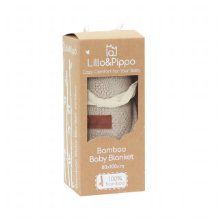 Lillo&Pippo ćebe bambus 80x100cm, bež 