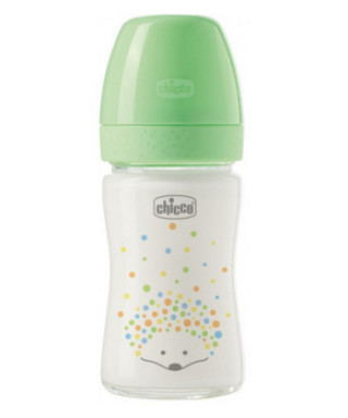 Chicco PE staklena flašica,uni,silikon,150ml 