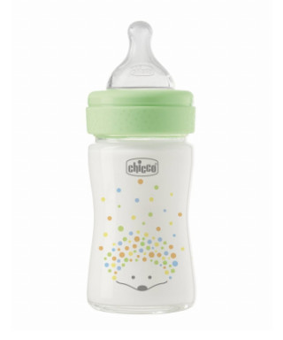 Chicco PE staklena flašica,uni,silikon,150ml 