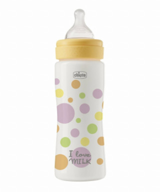 Chicco PE plastična flašica,silikon,dev.330ml 