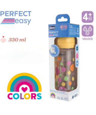 Chicco PE plastična flašica,silikon,dev.330ml 