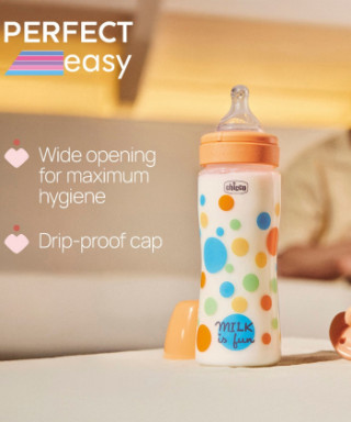 Chicco PE plastična flašica,silikon,deč.330ml 