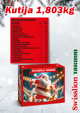 Swisslion novogodišnji paketić kutija 1.803g 