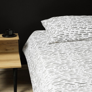 Stefan posteljina crne pruge 2/1, 200x200cm 