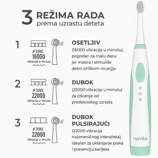 Nuvita električna četkica za zube za bebe i decu 